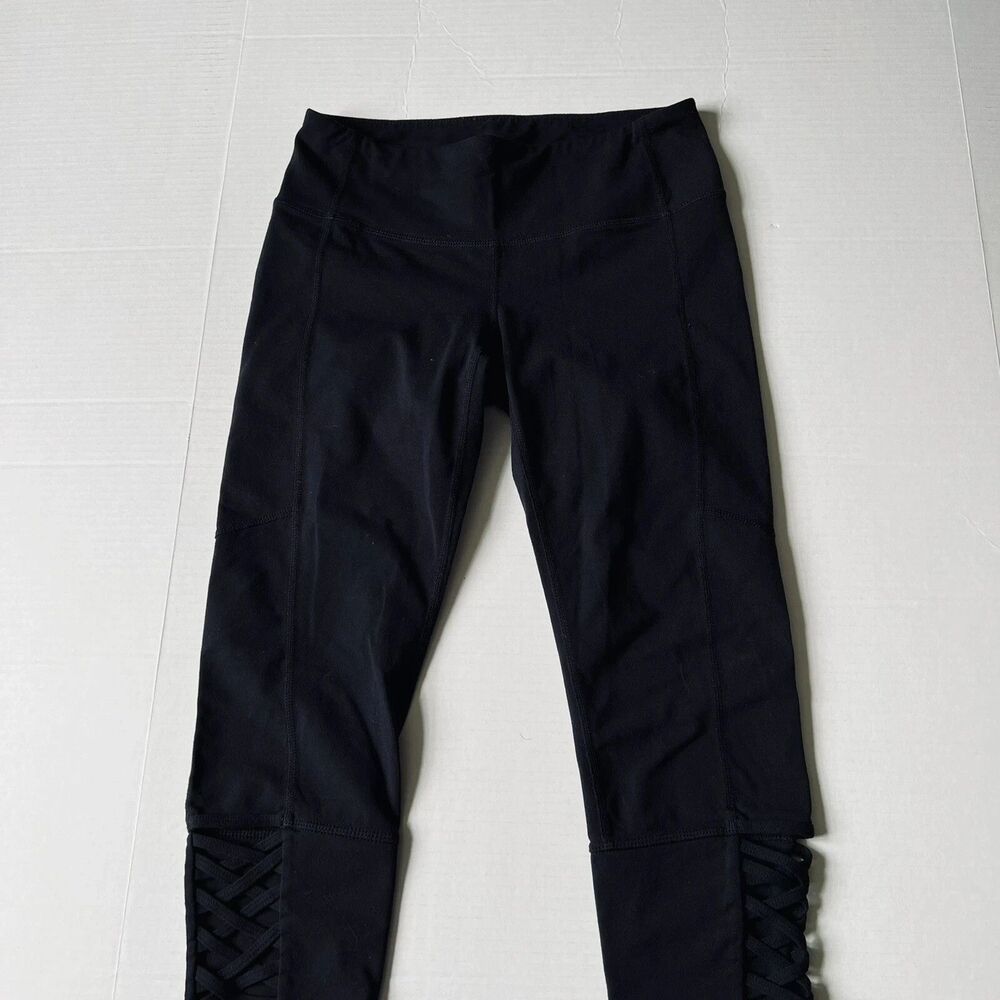 Athleta Sz S women black capri leggings 💖